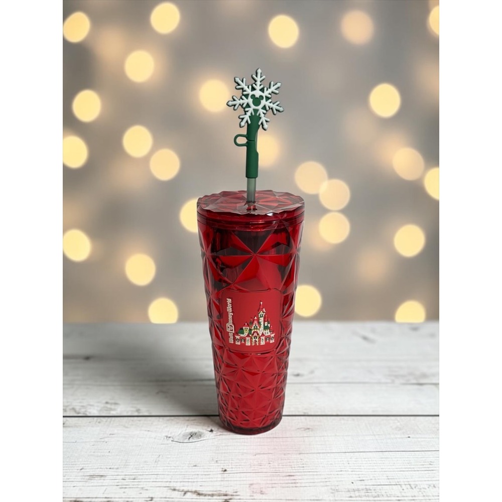 Starbucks Walt Disney World Tumbler Unisex 24oz Red New Holiday Jeweled Castle